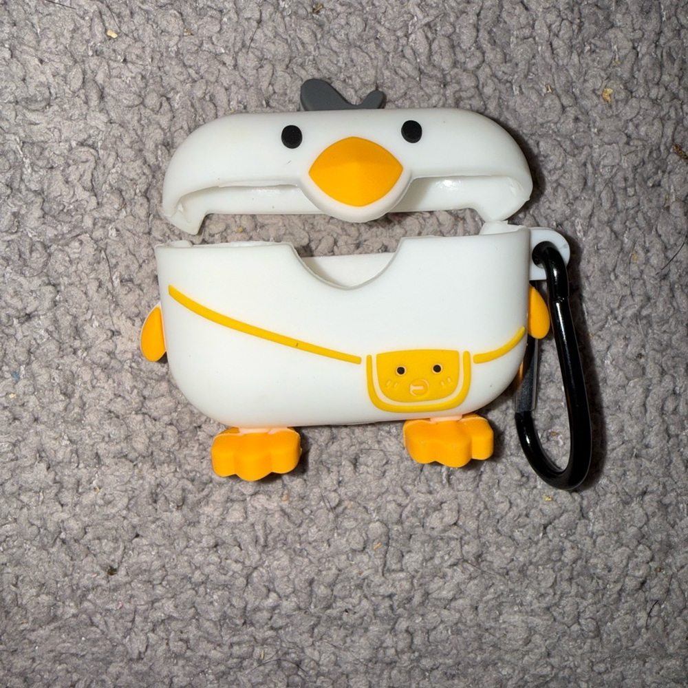 Cute Duck AirPods Case with Clip - NWOT